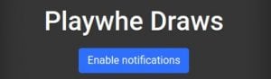 Play whe results notification enable Play whe results notification enable
