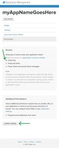 New Twitter app permissions